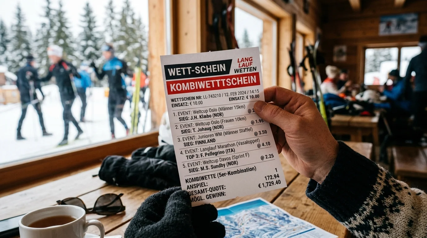 Kombiwetten-Schein mit mehreren Langlauf-Auswahlen