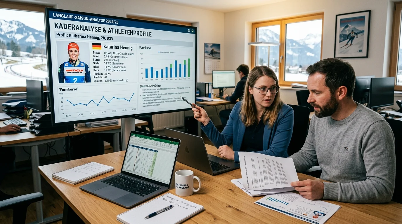 Kaderanalyse und Athletenprofile für die Langlauf-Saison erstellen