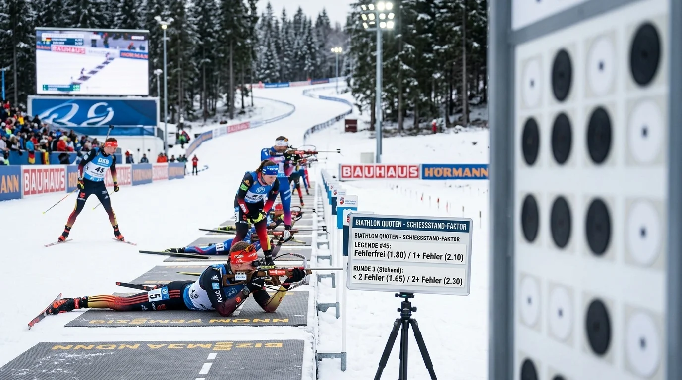Schießstand im Biathlon als Zufallsfaktor für Wettmärkte