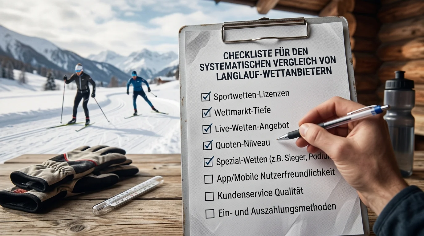 Checkliste für den systematischen Vergleich von Langlauf-Wettanbietern