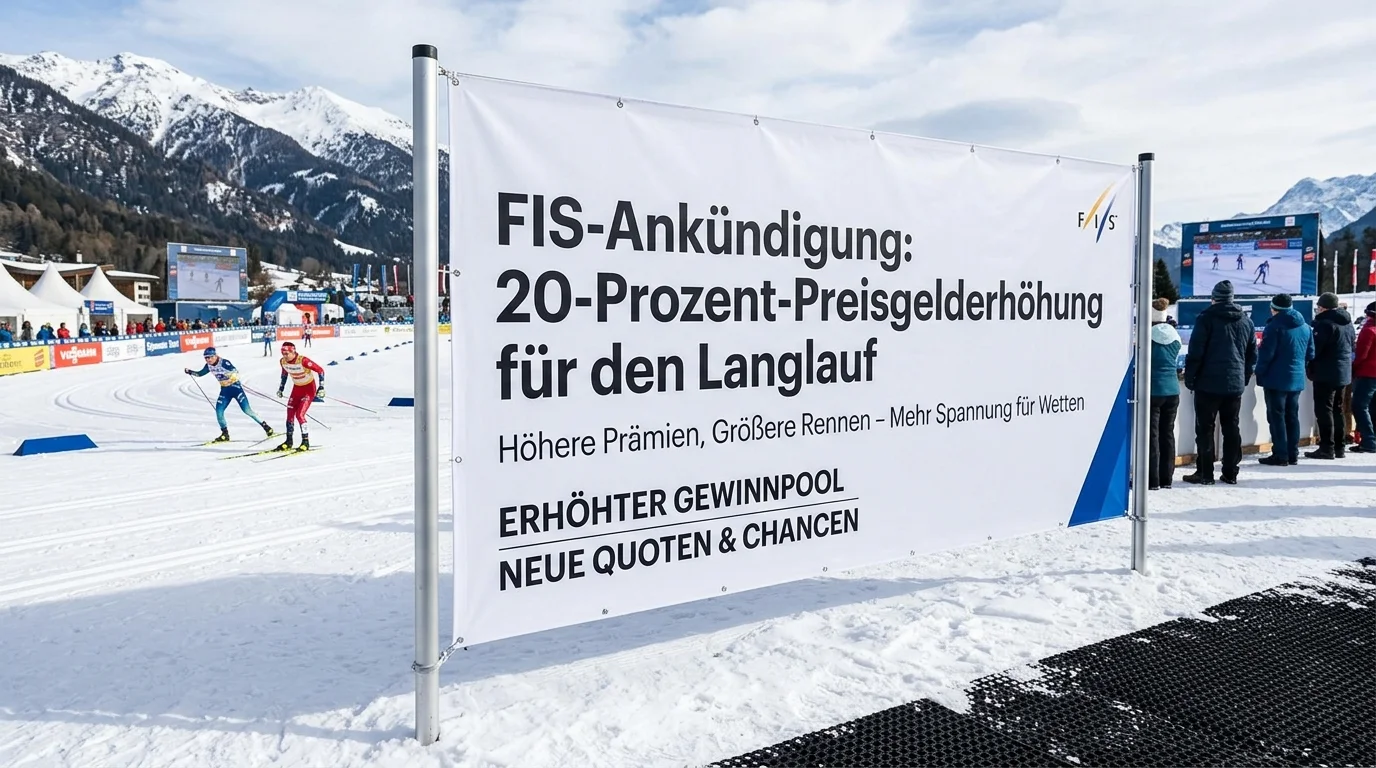 FIS-Ankündigung der 20-Prozent-Preisgelderhöhung für den Langlauf
