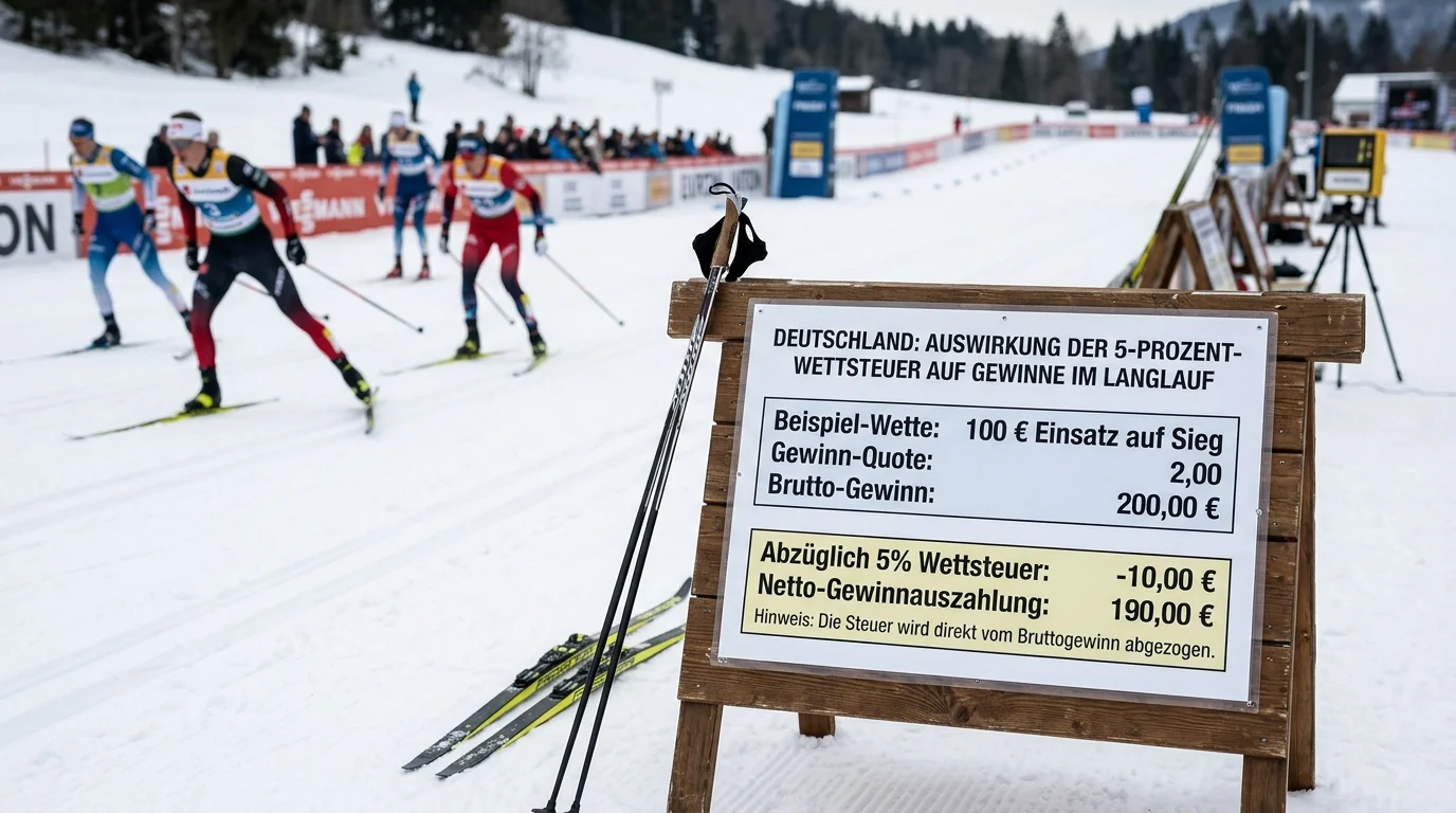 Auswirkung der 5-Prozent-Wettsteuer auf Langlauf-Wettgewinne