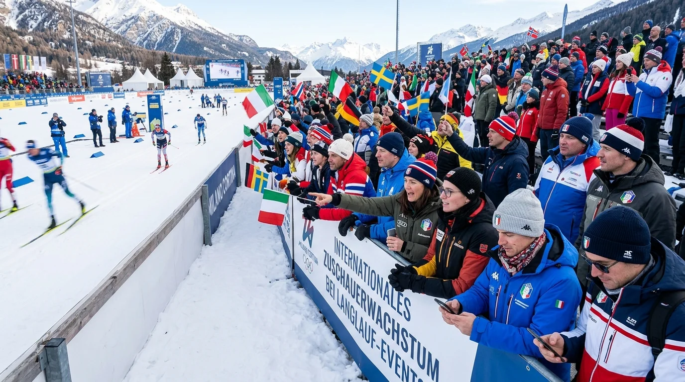 Internationales Zuschauerwachstum bei Langlauf-Events wie Milano Cortina