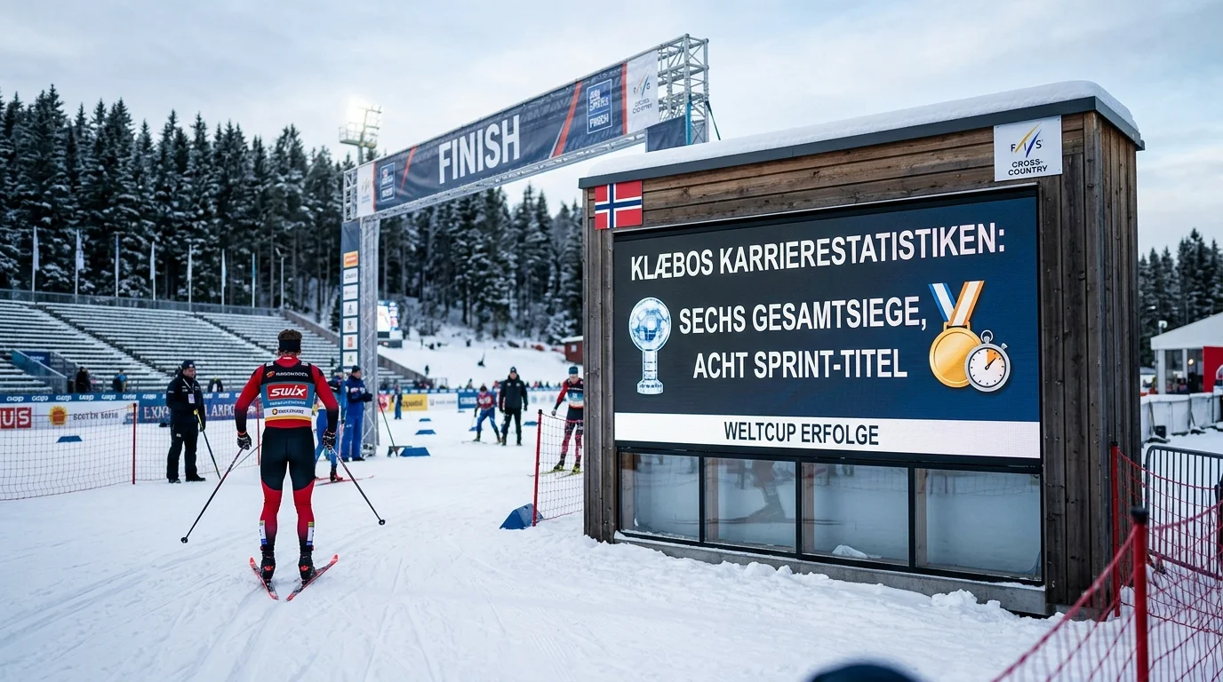 Klæbos Karrierestatistiken: sechs Gesamtsiege, acht Sprint-Titel