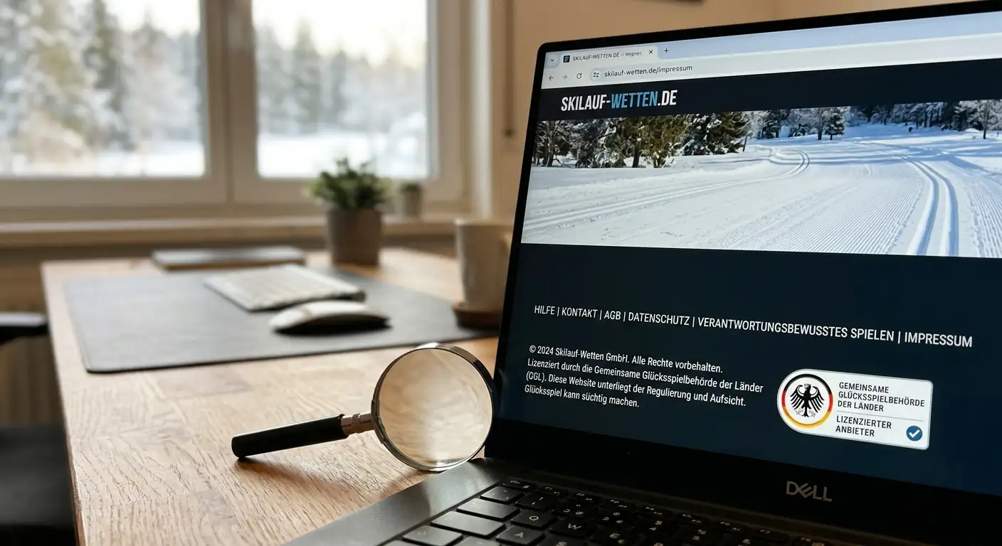 Prüfung der GGL-Lizenz auf einer Sportwetten-Website