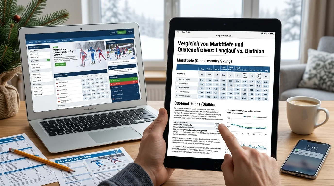 Vergleich von Markttiefe und Quoteneffizienz: Langlauf vs. Biathlon
