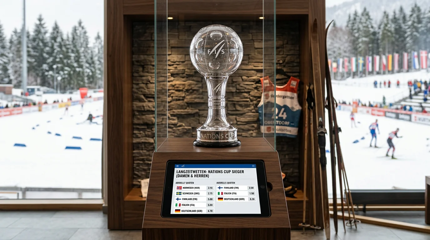Nations-Cup-Trophäe als Langzeitwetten-Markt im Langlauf