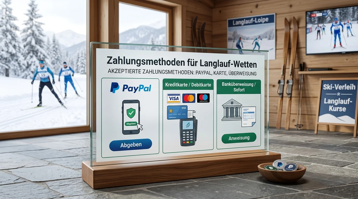 Zahlungsmethoden für Langlauf-Wetten: PayPal, Karte und Überweisung
