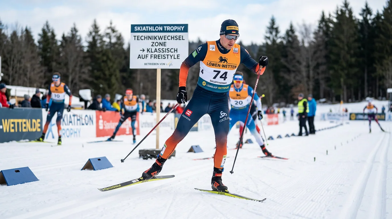Technikwechsel beim Skiathlon von Klassisch auf Freestyle