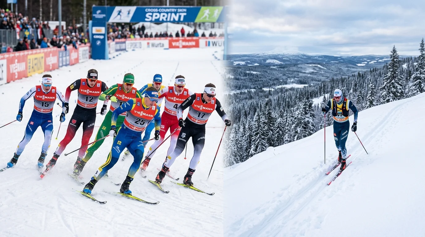 Sprint- und Distanzrennen im Skilanglauf mit unterschiedlichen Quotenstrukturen
