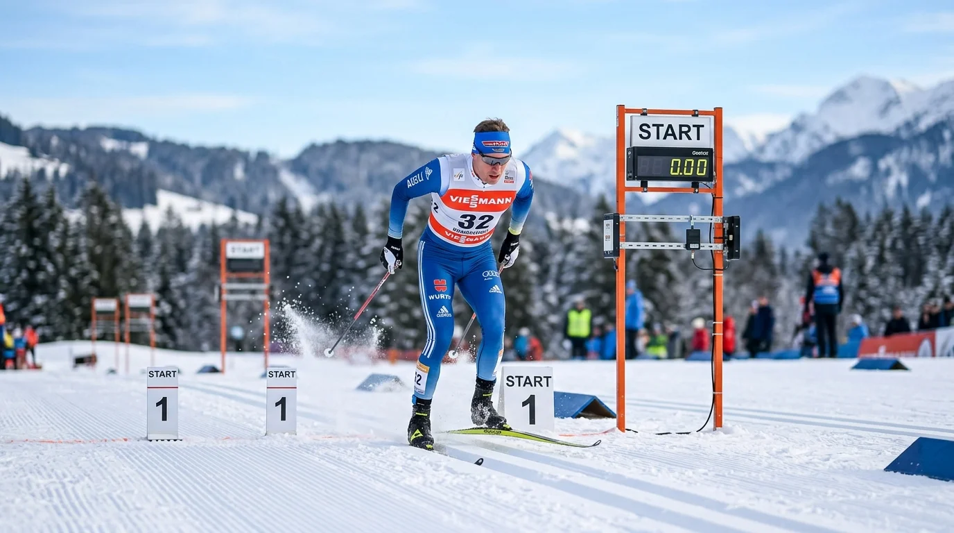 Startphase der Sprint-Qualifikation im Langlauf-Weltcup