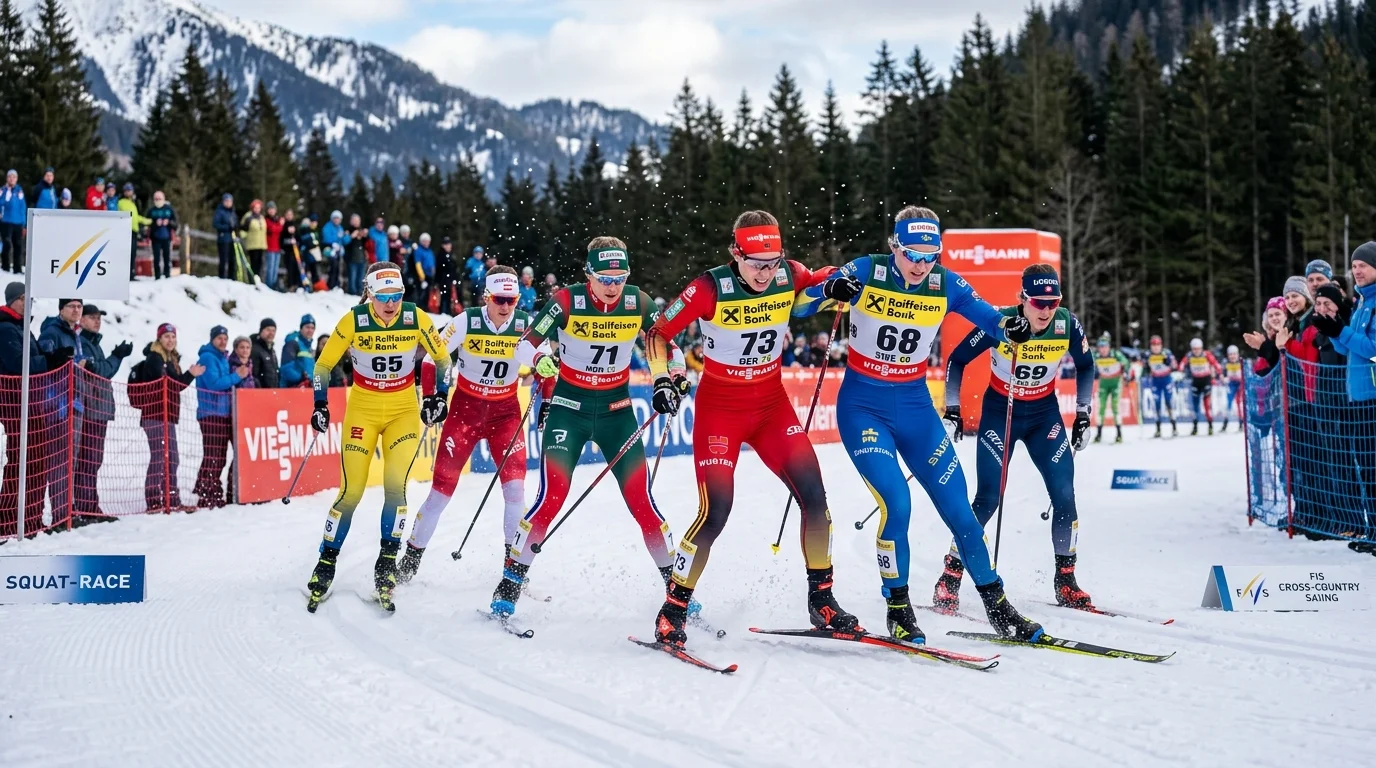 K.O.-Runde im Langlauf-Sprint-Viertelfinale mit sechs Läufern