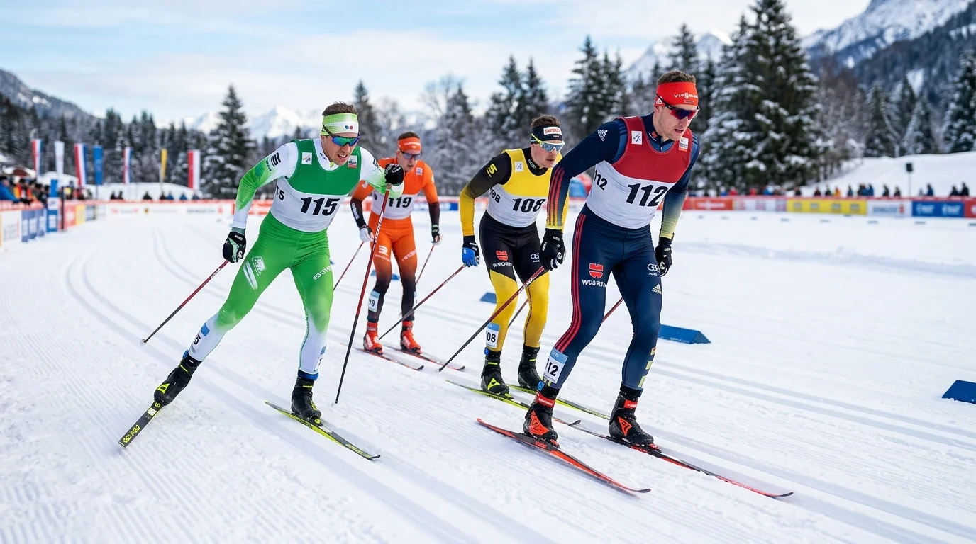 Taktische Positionierung im Langlauf-Sprint-Halbfinale