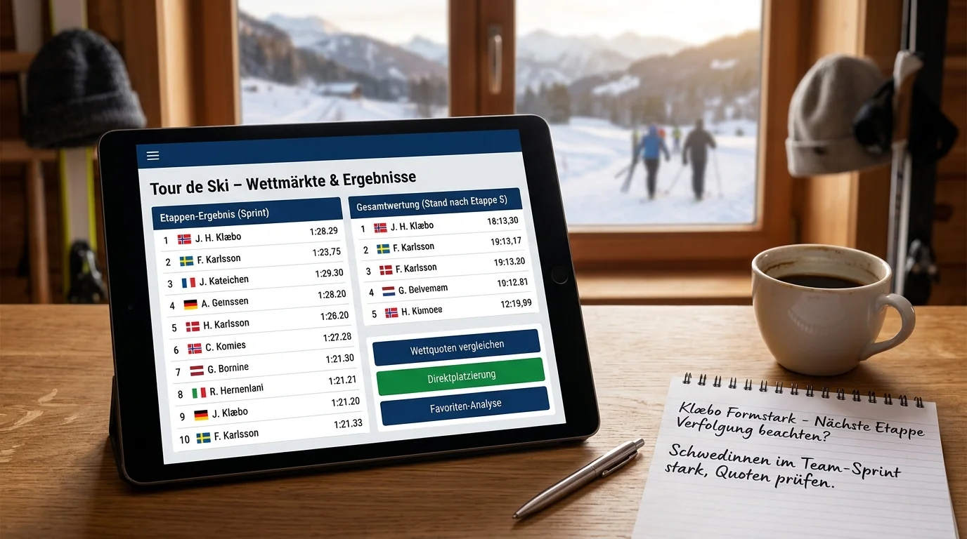 Wettmärkte für Tour de Ski: Etappensieg und Gesamtwertung