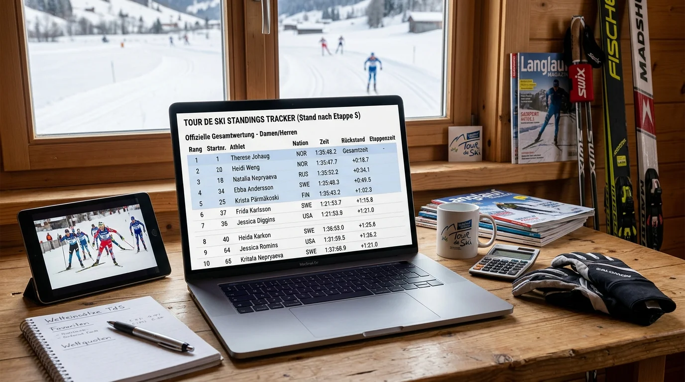Tour-de-Ski-Gesamtklassement als Grundlage für Wettentscheidungen